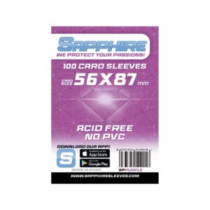 Card Sleeves bustine protettive Sapphire serie Purple – 56×87 (100 pcs)