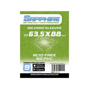 Card Sleeves bustine protettive Sapphire serie Green – 63,5×88 (100 pcs)